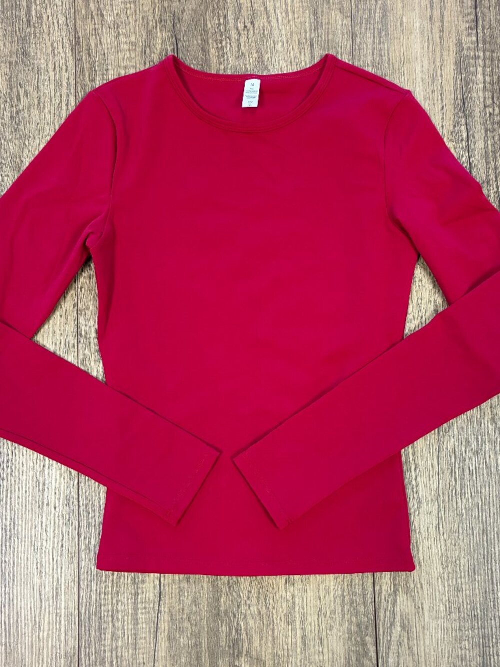 Long Sleeve Full Length Shirt- Cherry Twist